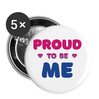 Bisexual Pride to Be Me - Pride Month - Buttons large 2.2''/56 mm (5-pack) - white - Front