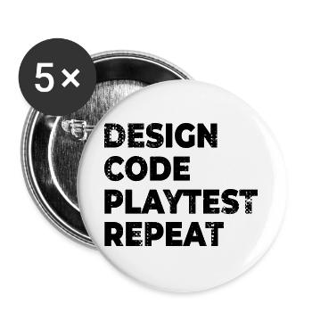 Design Code Playtest Review - Buttons large 2.2''/56 mm (5-pack) - white - Front