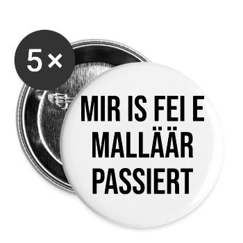 Erzgebirge Malläär - Buttons groß 56 mm (5er Pack) - Weiß - Vorne