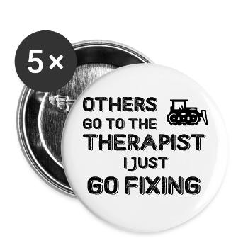 Artisan bricoleur Artisan Artisan Outil Construction - Lot de 5 grands badges (56 mm) - blanc - Devant
