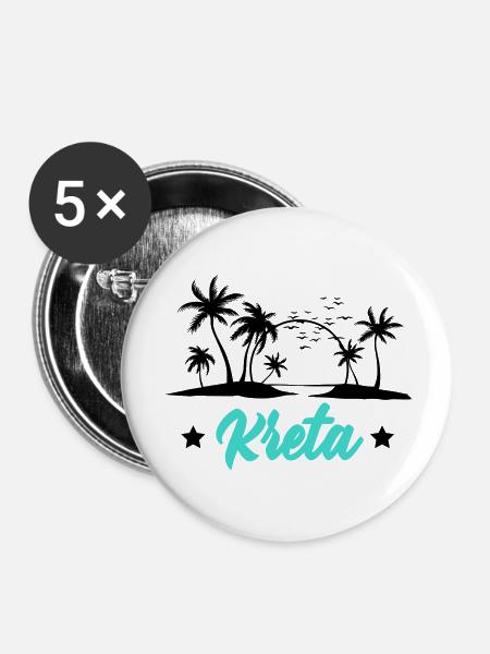 kreta - Buttons groß 56 mm (5er Pack) - Weiß