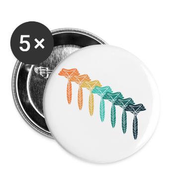 Retro Scout - Buttons large 2.2''/56 mm (5-pack) - white - Front