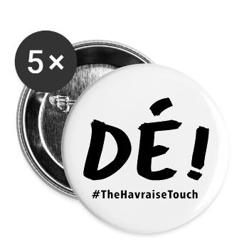 Dé !! - Lot de 5 grands badges (56 mm) - blanc - Devant