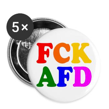 Fck afd - Buttons groß 56 mm (5er Pack) - Weiß - Vorne