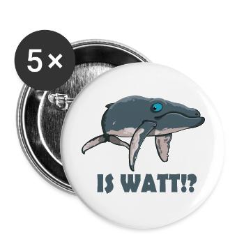 Is Watt Wal - Buttons groß 56 mm (5er Pack) - Weiß - Vorne