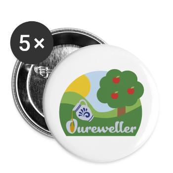 Oureweller - Buttons groß 56 mm (5er Pack) - Weiß - Vorne