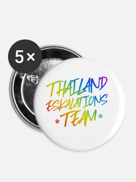 Thailand Eskalation - Buttons groß 56 mm (5er Pack) - Weiß