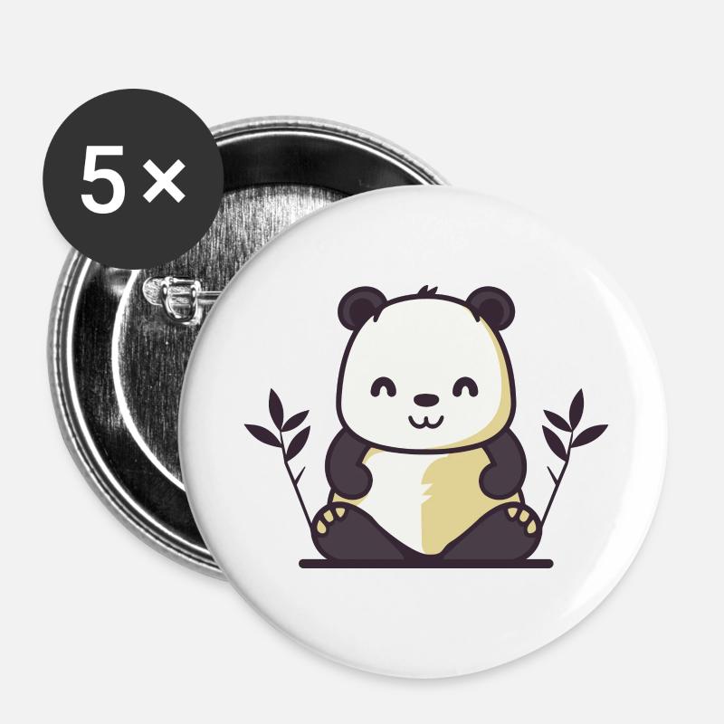 No need to hurry - Buttons large 2.2''/56 mm (5-pack) - white
