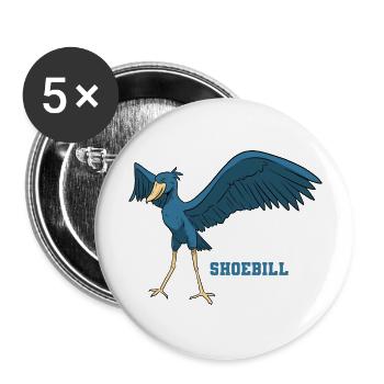 Shoebill Bird Ornithologist Forest I Gift - Buttons large 2.2''/56 mm (5-pack) - white - Front