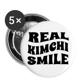 RealKimchiSmile - Buttons large 2.2''/56 mm (5-pack) - white - Front