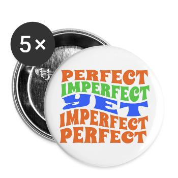 PerfectImperfectVector - Buttons large 2.2''/56 mm (5-pack) - white - Front