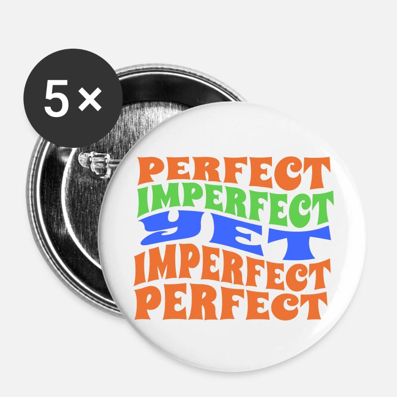 PerfectImperfectVector - Buttons large 2.2''/56 mm (5-pack) - white