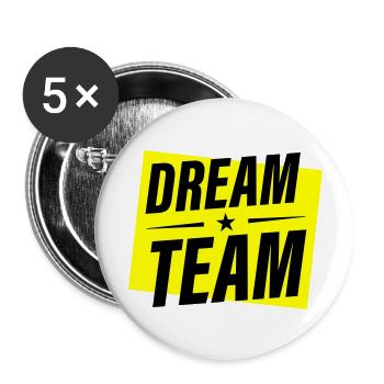 Dream Team - Buttons large 2.2''/56 mm (5-pack) - white - Front