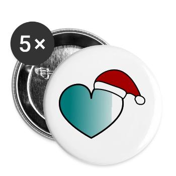 CHRISTMAS. YEAR. ANNIVERSARY. RETIREMENT. DAD. MAMAM. - Buttons large 2.2''/56 mm (5-pack) - white - Front