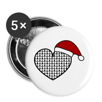 CHRISTMAS. YEAR. ANNIVERSARY. RETIREMENT. DAD. MAMAM. - Buttons large 2.2''/56 mm (5-pack) - white - Front