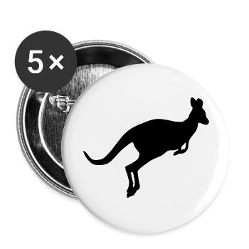kangaroo 01 - Buttons groß 56 mm (5er Pack) - Weiß - Vorne