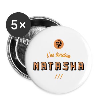 T es tendue Natacha - Buttons large 2.2''/56 mm (5-pack) - white - Front