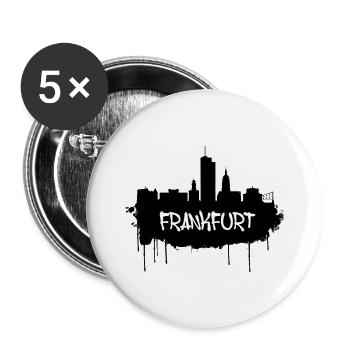 Frankfurt Graffiti Skyline - Lot de 5 grands badges (56 mm) - blanc - Devant