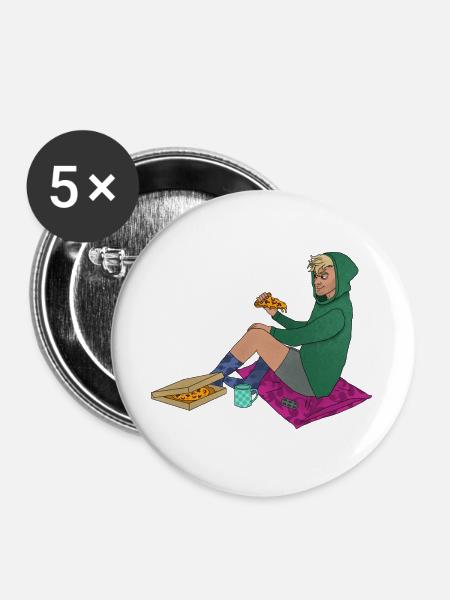 Kater Boy - Buttons groß 56 mm (5er Pack) - Weiß