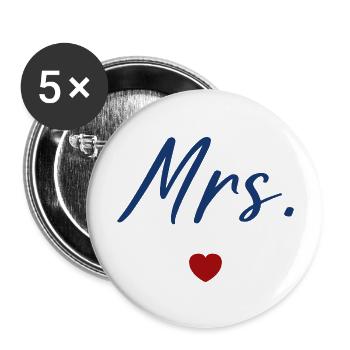 Mrs - Buttons large 2.2''/56 mm (5-pack) - white - Front