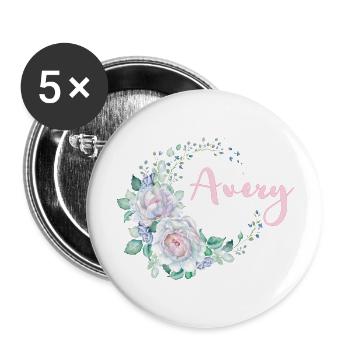 Für Avery - Buttons groß 56 mm (5er Pack) - Weiß - Vorne
