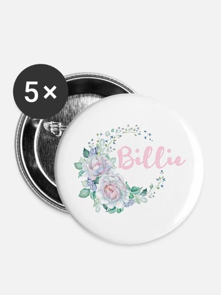 Für Billie - Buttons groß 56 mm (5er Pack) - Weiß