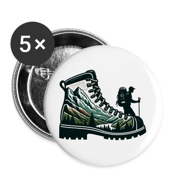 Hiking boots Mountain Trekkeur Randonneur - Buttons large 2.2''/56 mm (5-pack) - white - Front