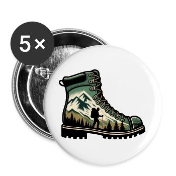 Hiking boots Mountain Trekkeur Randonneur - Buttons large 2.2''/56 mm (5-pack) - white - Front