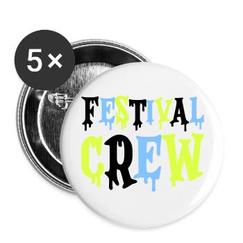 Festival Crew - Buttons large 2.2''/56 mm (5-pack) - white - Front