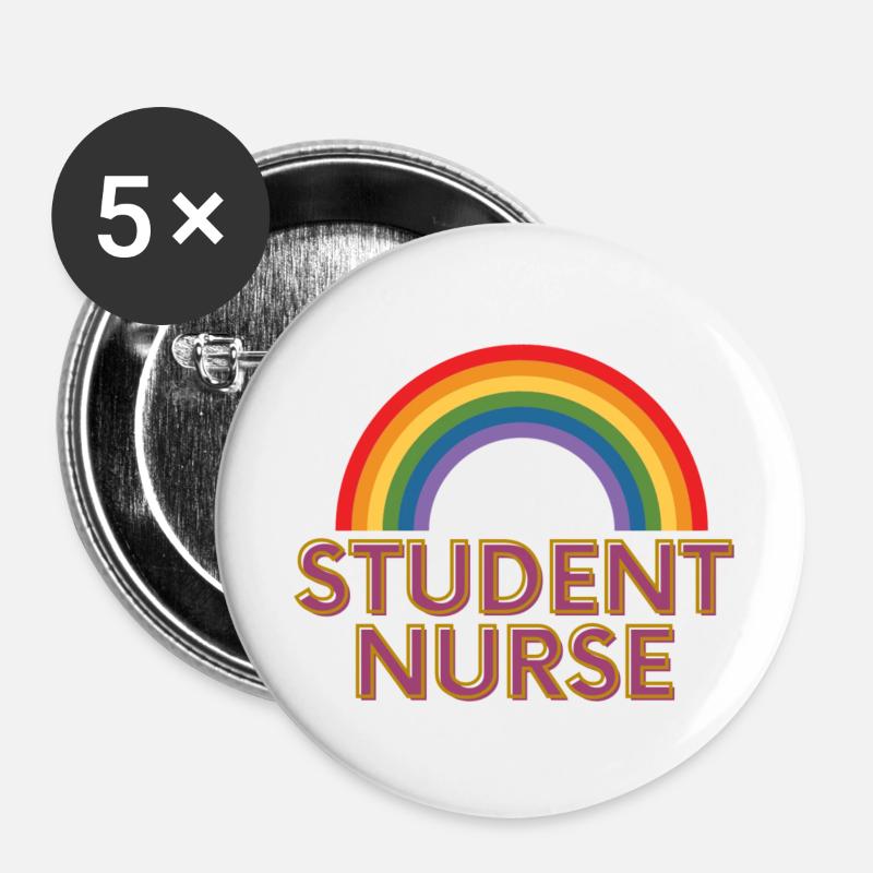 Student Nurse - Buttons large 2.2''/56 mm (5-pack) - white