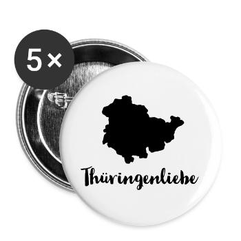Thüringen Liebe - Buttons groß 56 mm (5er Pack) - Weiß - Vorne