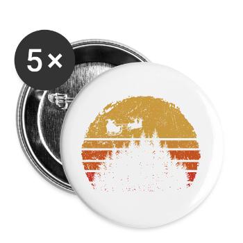 Desert Sunset Camel Silhouette - Buttons large 2.2''/56 mm (5-pack) - white - Front