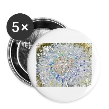 Pissenlit, A731878 - Lot de 5 grands badges (56 mm) - blanc - Devant