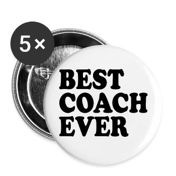 Best coach ever - Buttons large 2.2''/56 mm (5-pack) - white - Front