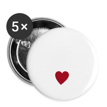 J'aime La Lorraine - Lot de 5 grands badges (56 mm) - blanc - Devant