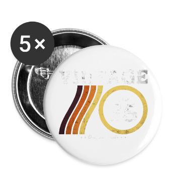 Millésime 1975 - Classique Édition Limitée Rétro 49 - Lot de 5 grands badges (56 mm) - blanc - Devant