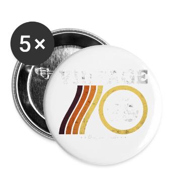 Millésime 1979 Édition Limitée Classique Rétro 45 - Lot de 5 grands badges (56 mm) - blanc - Devant