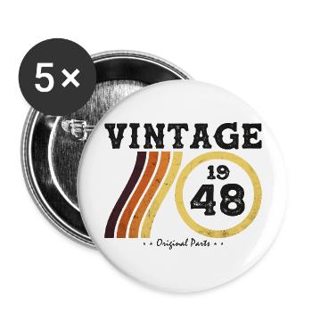 Classic Vintage 1948 - Limited Edition Retro 76 - Buttons large 2.2''/56 mm (5-pack) - white - Front