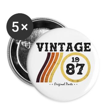Édition Limitée Retro Classic 37 ans - Lot de 5 grands badges (56 mm) - blanc - Devant