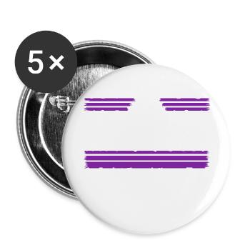 cool present birthday counterculture gift idea - Buttons large 2.2''/56 mm (5-pack) - white - Front