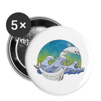 Delphine - Buttons groß 56 mm (5er Pack) - Weiß - Vorne