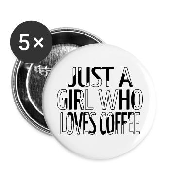 bday birthday latte gift drinking present - Buttons groß 56 mm (5er Pack) - Weiß - Vorne