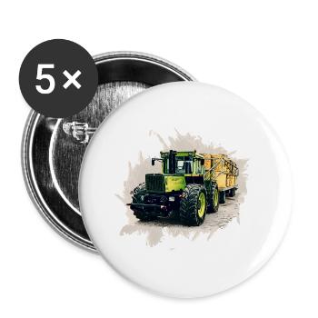 MB trac 1300 TRAC mit Anhänger - Buttons groß 56 mm (5er Pack) - Weiß - Vorne