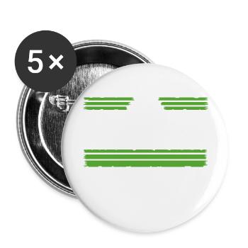 present idea pride bday peace sign statement - Buttons groß 56 mm (5er Pack) - Weiß - Vorne