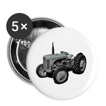 Old Fergie TE20 Tractor - Buttons large 2.2''/56 mm (5-pack) - white - Front