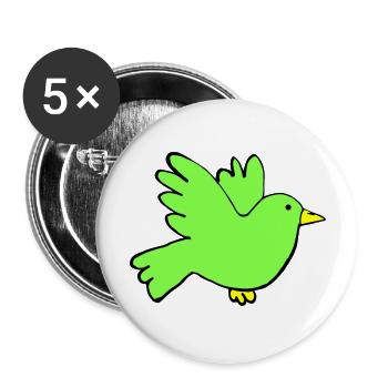 bird colors - Buttons groß 56 mm (5er Pack) - Weiß - Vorne