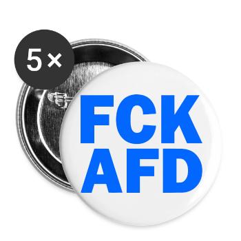 Fck afd - Buttons groß 56 mm (5er Pack) - Weiß - Vorne