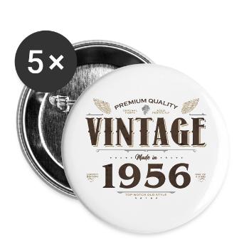 68 Years Old Vintage 1956 Limited Edition 68th - Buttons large 2.2''/56 mm (5-pack) - white - Front