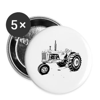 Tracteur Oliver 88 - Lot de 5 grands badges (56 mm) - blanc - Devant
