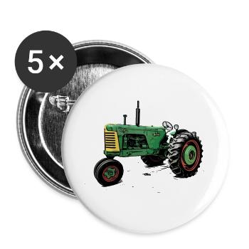 Tracteur Oliver 88 - Lot de 5 grands badges (56 mm) - blanc - Devant